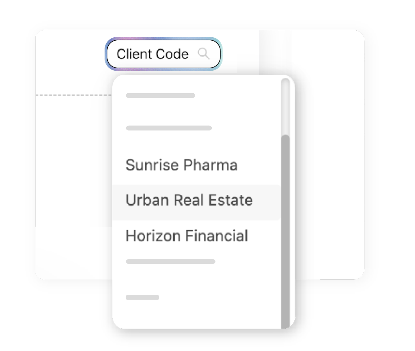 Client & matter organization